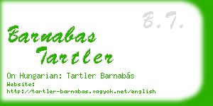 barnabas tartler business card